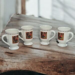 Set of 4 Bay Island inc. rooster mugs